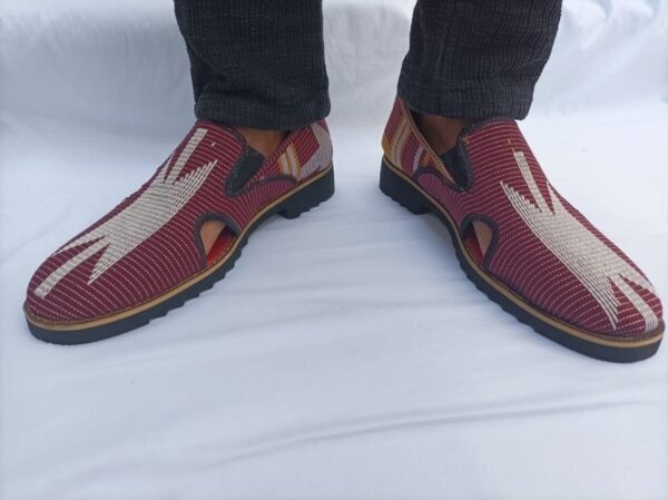 Sleepers Shoe With Akwete Fabric Design - Image 5