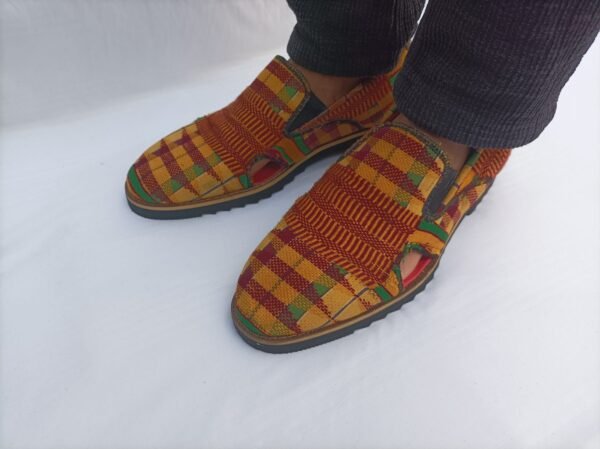 Sleepers Shoe With Akwete Fabric Design - Image 3