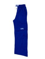 Ochu Premium Cobalt Blue Relaxed-Fit Joggers with Wavy Contrast Stitching