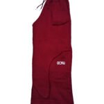Ochu "Wave" Maroon Wide-Leg Sweatpants – Raw Edge Asymmetrical Streetwear Joggers