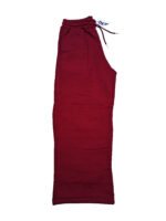 Ochu "Wave" Maroon Wide-Leg Sweatpants – Raw Edge Asymmetrical Streetwear Joggers - Image 3
