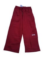 Ochu "Wave" Maroon Wide-Leg Sweatpants – Raw Edge Asymmetrical Streetwear Joggers - Image 4