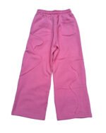 Ochu "Wave" Bubblegum Pink Wide-Leg Joggers – Premium Streetwear Joggers with Contrast Embroidery - Image 5